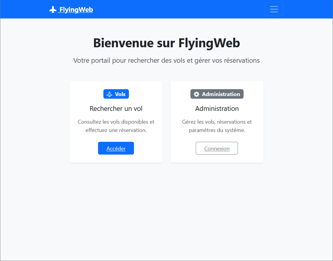 Flying Web - Application Web de gestion