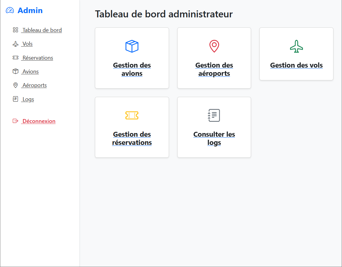 Flying Web - Application Web de gestion